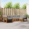 vidaXL Conjunto de sof&aacute;s de exterior 6 pcs Gris Natural y Claro