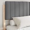 vidaXL Estructura de Cama con Cabecera Tapizada Gris oscuro