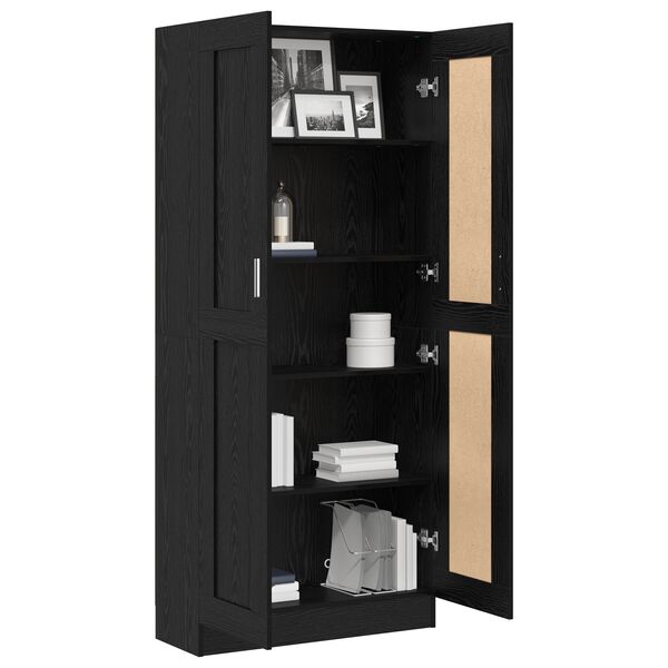 vidaXL Librer&iacute;a Roble Negro 82,5 x 30,5 x 185 cm Madera de ingenier&iacute;a