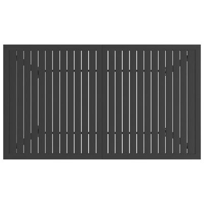 vidaXL Mesa de jardín de acero gris antracita 140x80x72 cm