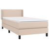 vidaXL Cama box spring con colch&oacute;n cuero sint&eacute;tico capuchino 100x200cm