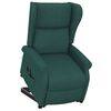 vidaXL Sill&oacute;n elevable tela verde oscuro