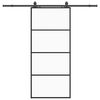 vidaXL Puerta corredera con set herrajes negro 90x205 cm vidrio ESG