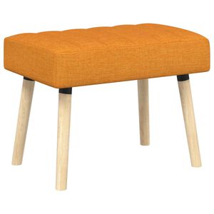 vidaXL Banco con tapizado en canal Amarillo oscuro 60 x 40 x 45 cm