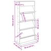 vidaXL Estante de revistas Roble artesanal 70 x 41 x 156 cm