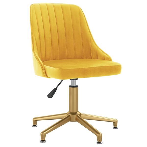 vidaXL Sillas de comedor giratorias 2 uds terciopelo amarillo