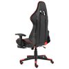 vidaXL Silla gaming giratoria con reposapiés PVC rojo