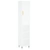 vidaXL Aparador alto madera de ingenier&iacute;a blanco 34,5x34x180 cm
