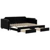 vidaXL Sof&aacute; cama nido con cajones tela negro 90x190 cm