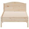 vidaXL Estructura de cama sin colch&oacute;n madera maciza pino 75x190 cm