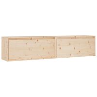 vidaXL Armario de pared 2 uds madera maciza de pino 80x30x35 cm