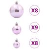 vidaXL Bolas de Navidad 98 unidades rosa &Oslash;3/4/6 cm