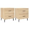vidaXL Mesita noche 2 uds madera ingenier&iacute;a roble Sonoma 40x35x47,5 cm