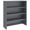vidaXL Aparador superior HAMAR pino macizo gris oscuro 90x30x100 cm