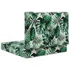 vidaXL Coj&iacute;n para sof&aacute; de exterior 2 pcs Patr&oacute;n de hoja Poli&eacute;ster
