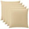 vidaXL Funda de almohada 6 uds. HEERLEN Beige 65 x 65 cm Poli&eacute;ster