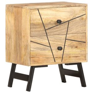 vidaXL Mesita de noche de madera maciza de mango 40x30x50 cm