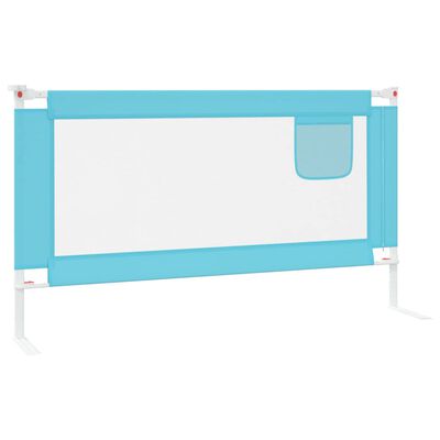 vidaXL Barandilla de seguridad cama de niño azul tela 150x25 cm
