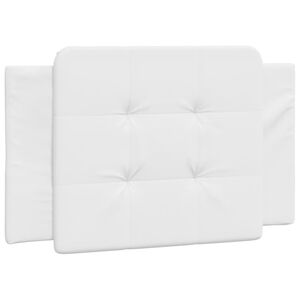 vidaXL Cabecero de cama acolchado Zadar cuero sint&eacute;tico blanco 80 cm