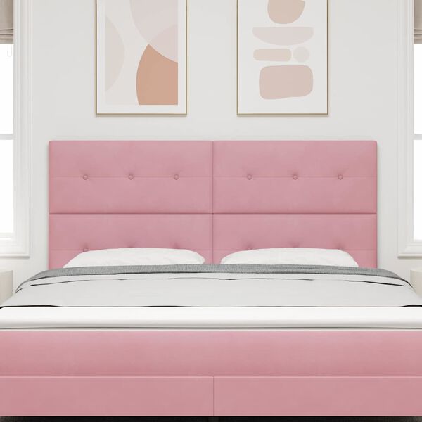 vidaXL Cabecero con cabecera Rosa 180 cm Cuero sint&eacute;tico