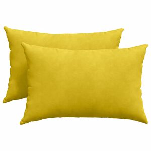 vidaXL Cojines de sof&aacute; 2 pcs Amarillo 60 x 40 cm Tela de pana