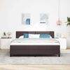 vidaXL Cama tipo Box Spring Marr&oacute;n Oscuro 180 x 200 cm tela