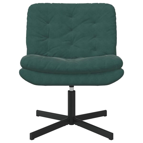 vidaXL Sill&oacute;n Relax giratorio Verde oscuro 63 x 75 x 76 cm Terciopelo