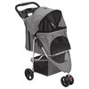vidaXL Cochecito para perros plegable tela oxford gris 80x46x98 cm