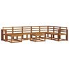 vidaXL Conjunto de sof&aacute;s de exterior 9 pcs Natural