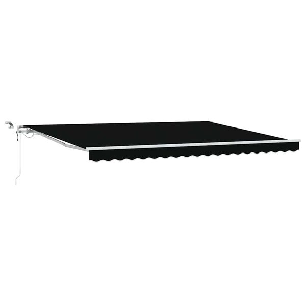 vidaXL Toldo Retr&aacute;ctil Negro 450 x 300 cm Poli&eacute;ster y metal