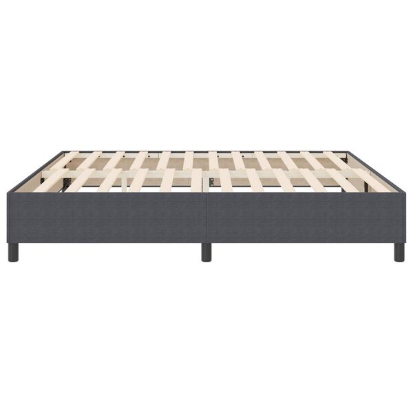 vidaXL Cama de plataforma Gris oscuro 200 x 200 cm tela
