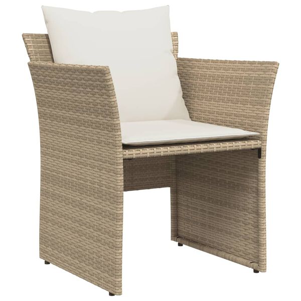 vidaXL Sillón de jardín con reposapiés ratán sintético beige