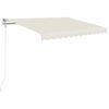 vidaXL Toldo retr&aacute;ctil manual crema 350x250 cm