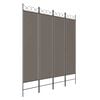 vidaXL Biombo divisor de 4 paneles de tela gris antracita 160x220 cm
