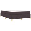 vidaXL Estructura de cama con colch&oacute;n Marr&oacute;n Oscuro 140 x 190 cm tela