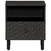 vidaXL Mesitas de noche 2 uds madera maciza de mango negro 40x33x46 cm