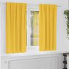 vidaXL Cortinas Opacas con Anillas 2 pcs Amarillo Mostaza 175 x 140 cm
