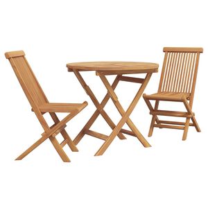 vidaXL Conjunto de Comedor de Jardín 3 pcs Marrón