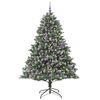 vidaXL &Aacute;rbol de Navidad artificial Verde 210 cm PVC, Pl&aacute;stico y Acero