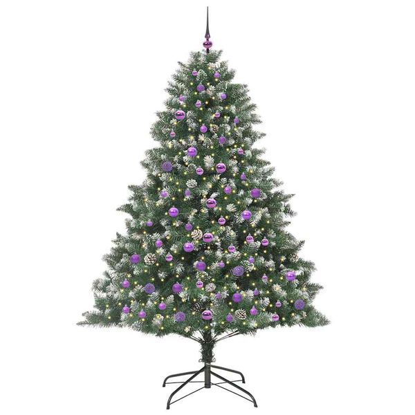 vidaXL &Aacute;rbol de Navidad artificial Verde 210 cm PVC, Pl&aacute;stico y Acero