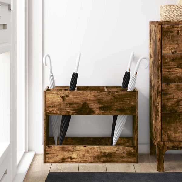 vidaXL Soporte de Sombrilla Roble ahumado 65 x 24 x 50 cm