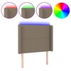 vidaXL Cabecero con LED de tela gris taupe 93x16x118/128 cm