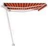 vidaXL Toldo de pie retr&aacute;ctil manual naranja y marr&oacute;n 600x350 cm
