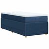 vidaXL Cama box spring con colch&oacute;n tela azul 90x190 cm