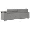 vidaXL Sof&aacute; 3 pcs Gris Nube 219 x 80 x 82 cm Tejido mezcla de lino