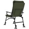 vidaXL Silla de pesca con reposabrazos plegable verde