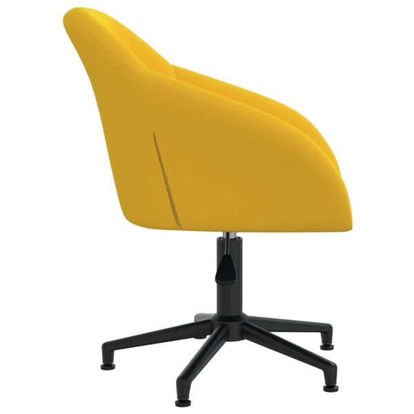 vidaXL Sillas de comedor giratorias 4 uds terciopelo amarillo