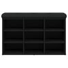 vidaXL Banco zapatero madera de ingenier&iacute;a negro 82x32x50 cm