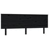 vidaXL Cabecero de cama madera maciza de pino negro 204x6x82,5 cm