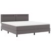 vidaXL Cama tipo Box Spring Gris 180 x 200 cm Cuero sint&eacute;tico